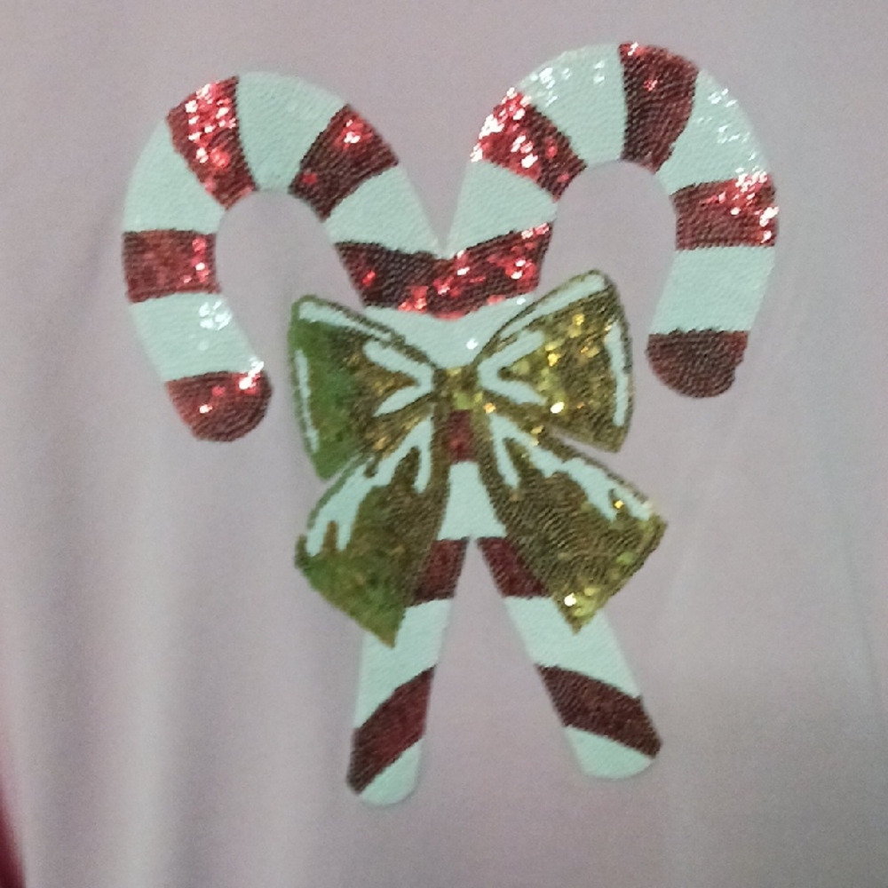 Pink Sweater with Candy Cane Design - Picture 7 of 7